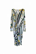 Emilio Pucci Long Sleeve Tie Maxi