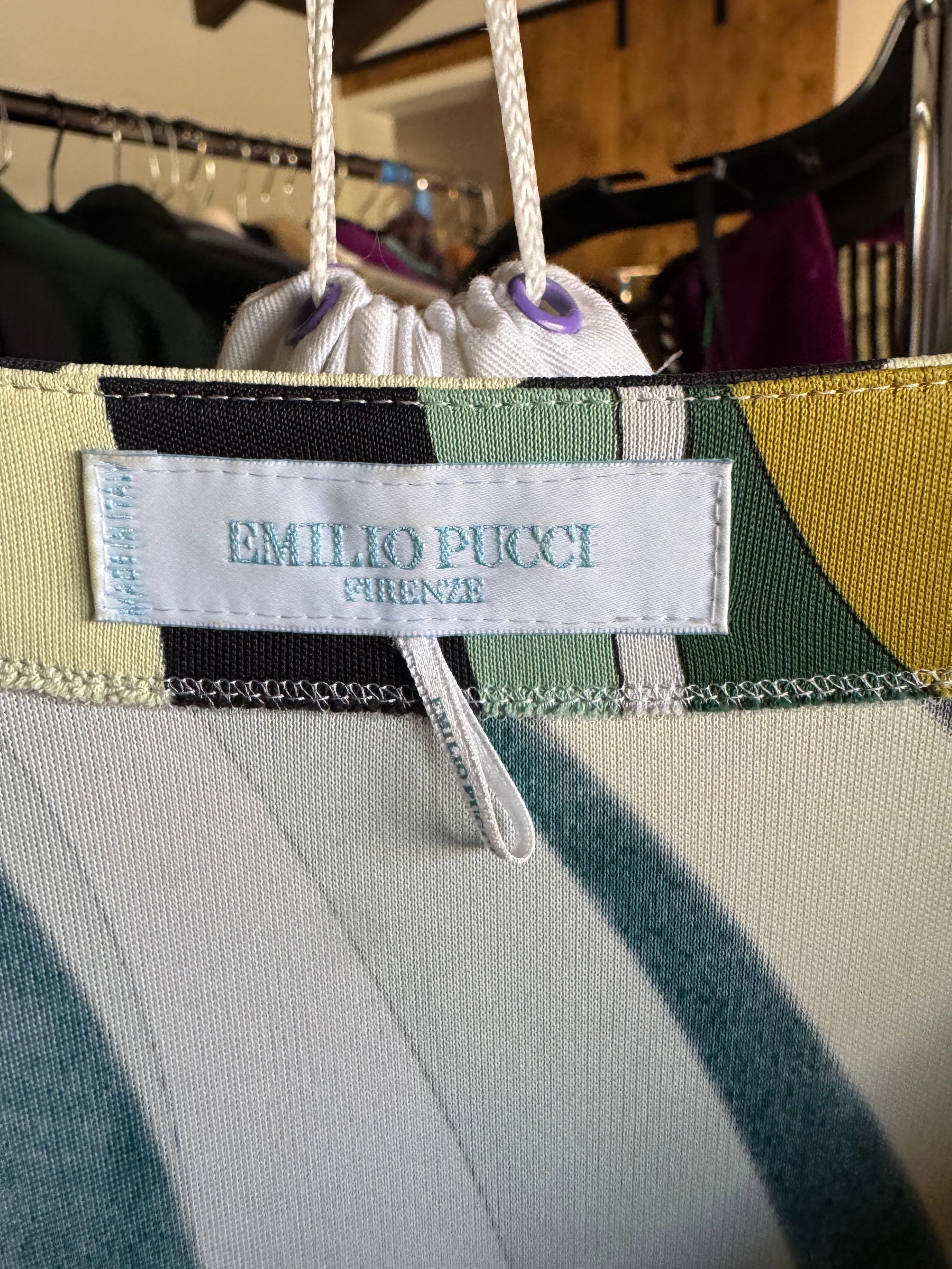 Emilio Pucci Long Sleeve Tie Maxi