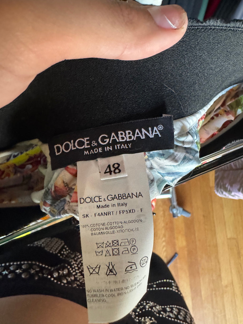 Dolce & Gabbana 'Italian' Postcard Print Skirt