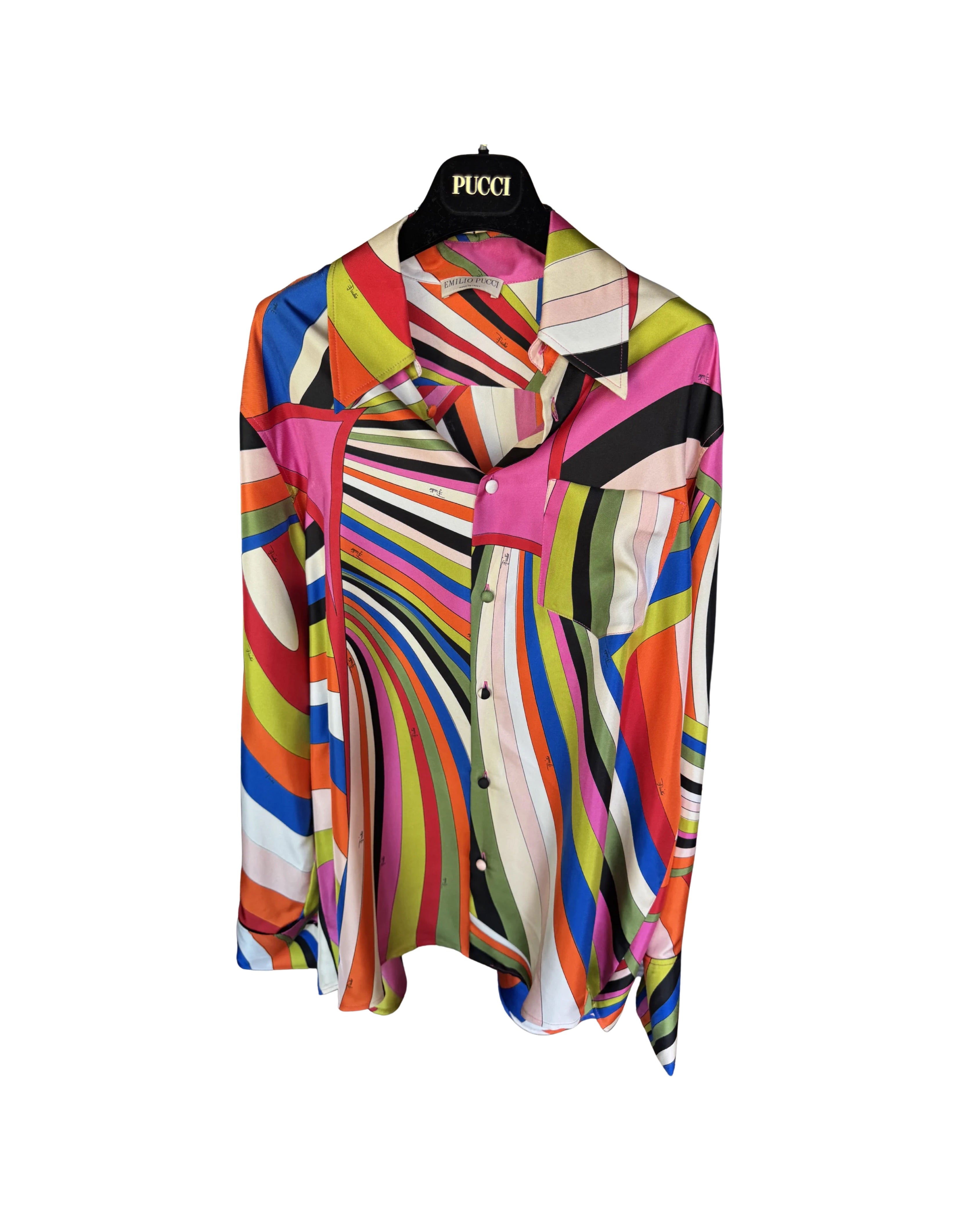 Emilio Pucci Silk Long Sleeve Button Up