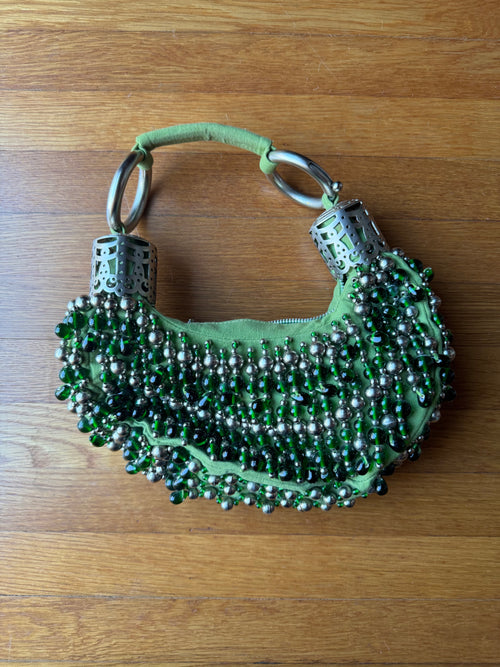 Chloé Green Beaded Bracelet Bag (2002) Limited Edition