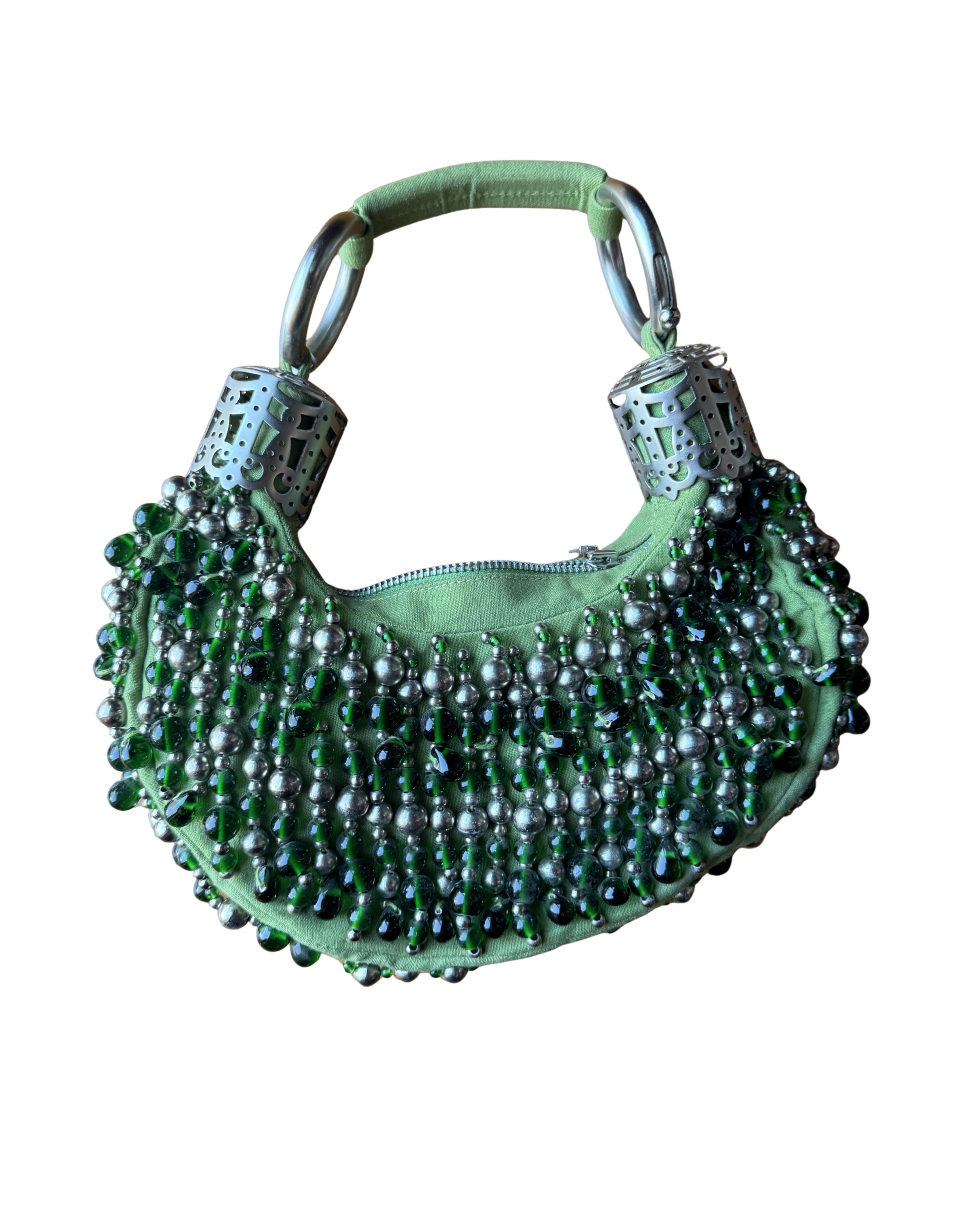 Chloé Green Beaded Bracelet Bag (2002) Limited Edition