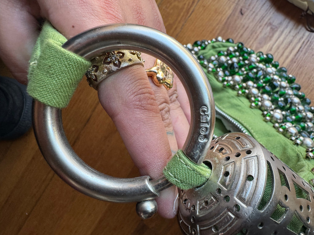 Chloé Green Beaded Bracelet Bag (2002) Limited Edition