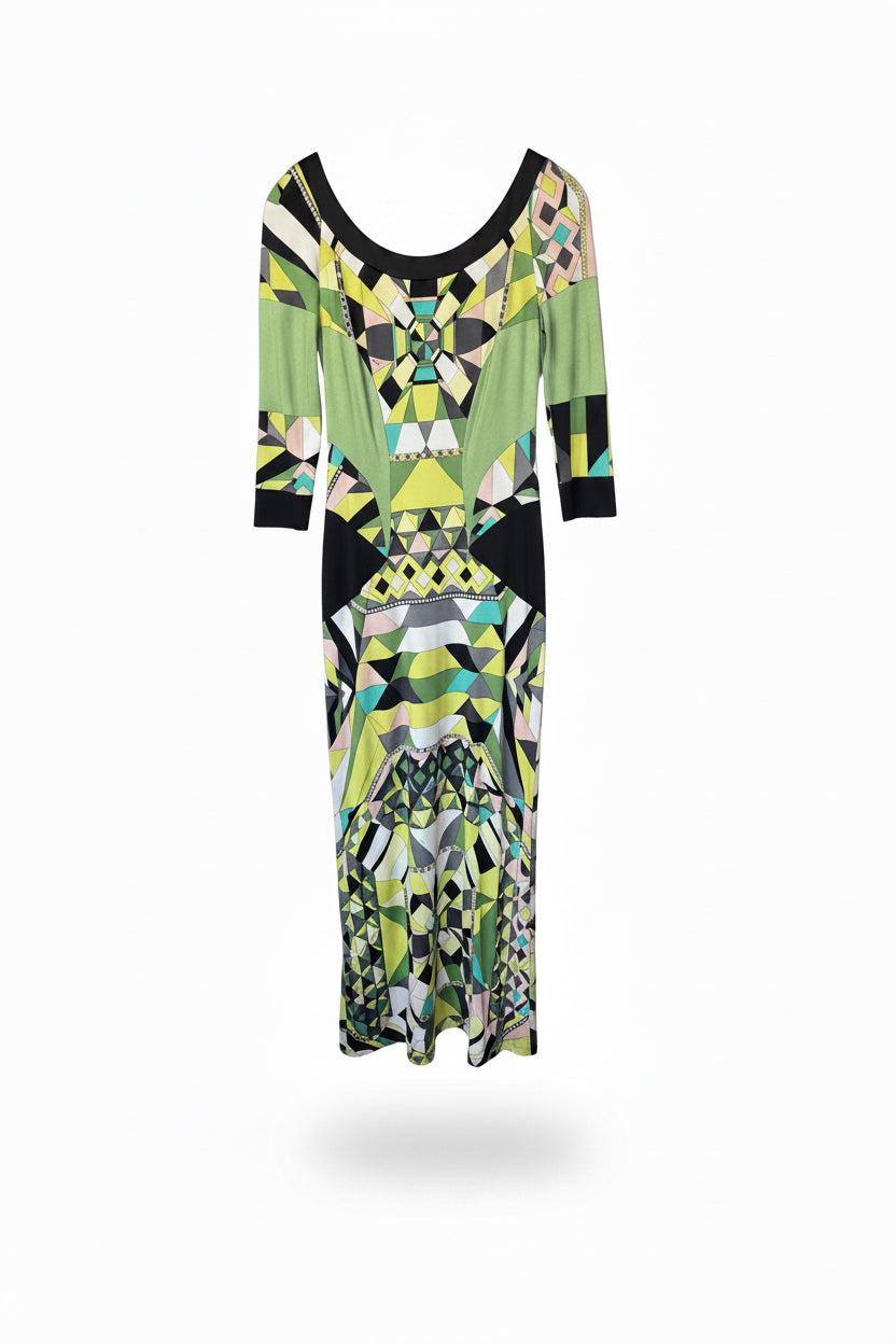 Emilio Pucci FW 2008 Runway Geometric Maxi Dress