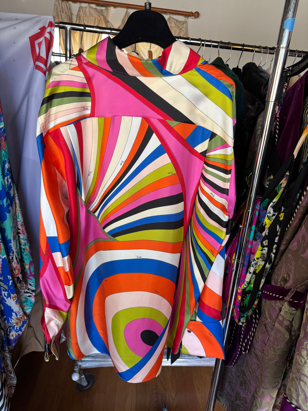 Emilio Pucci Silk Long Sleeve Button Up