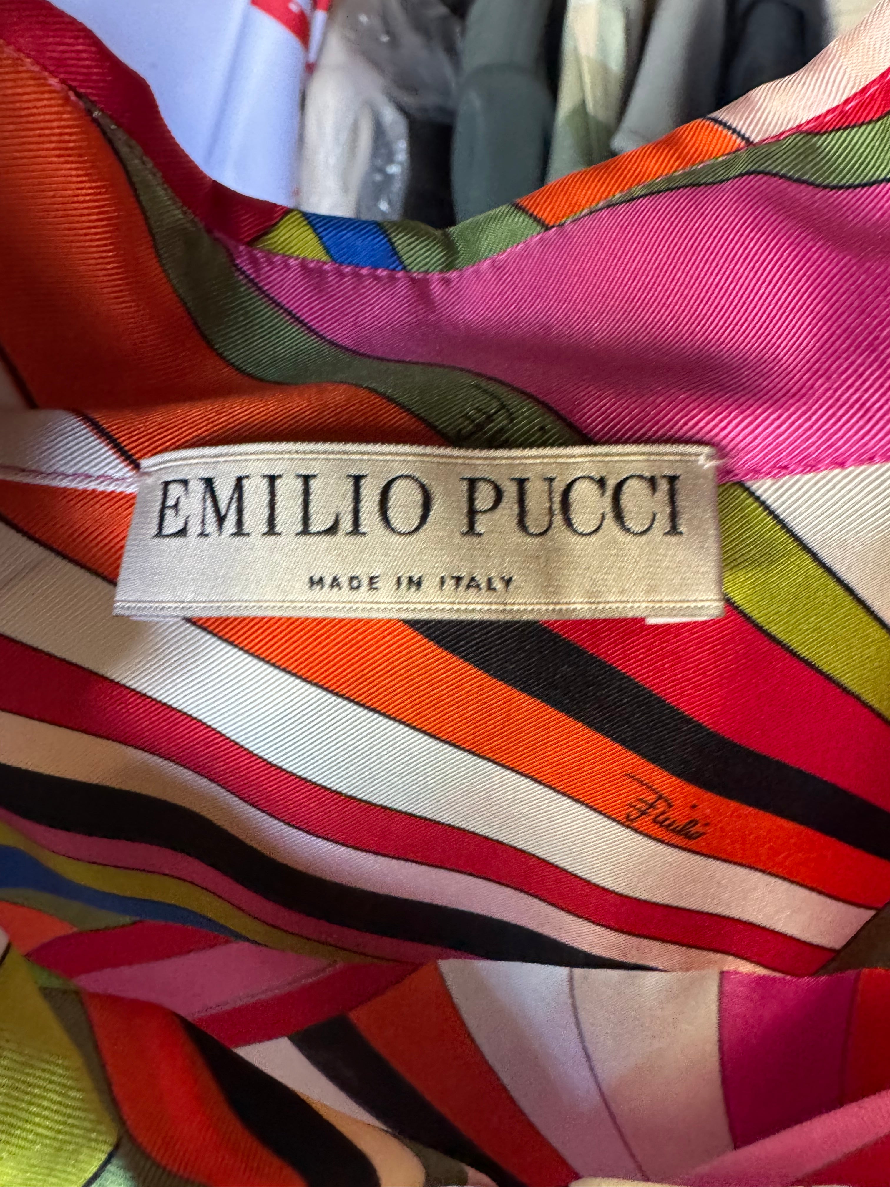 Emilio Pucci Silk Long Sleeve Button Up
